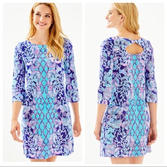 NWT Lilly Pulitzer Bay Dress Lapis Lazuli XXS